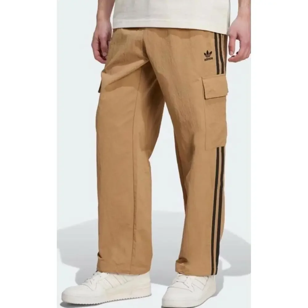 $80 NEW MEN’S ADIDAS ORIGINALS 3 STRIPES CARGO TREFOIL PANTS Sz Large
